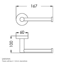 Euro Black Toilet Roll Holder